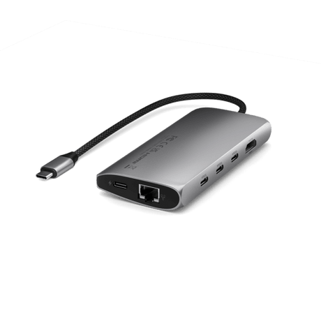 Satechi USB-C Multiport-sovitin 8K Ethernet V3 Space Gray -värissä