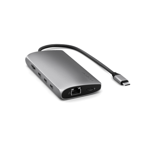 Satechi USB-C Multiport-sovitin 8K Ethernet V3 Space Gray -värissä