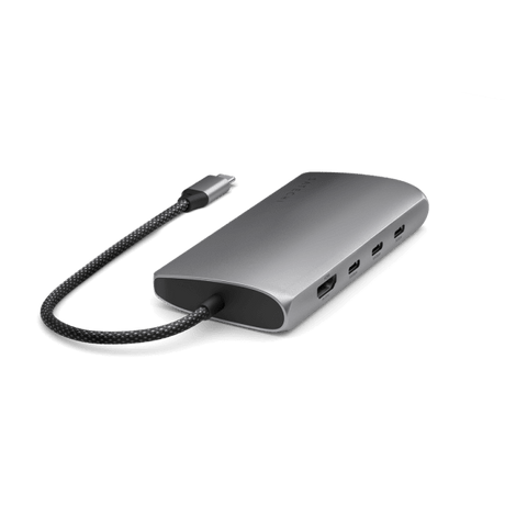 Satechi USB-C Multiport-sovitin 8K Ethernet V3 Space Gray -värissä