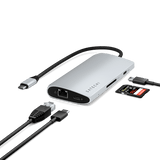 Satechi USB-C Multiport-adapteri 8K Ethernet V3, hopea