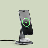 Satechi langaton latausteline 2-in-1 kokoontaitettava Qi2 langaton MagSafe