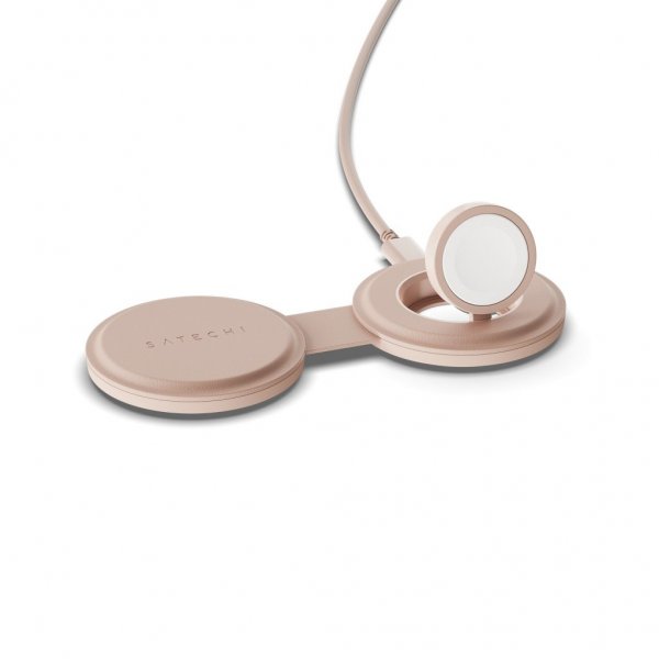 Satechi OntheGo 2-in-1 langaton laturi Desert Rose