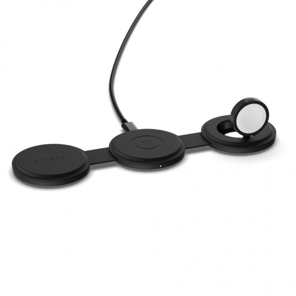 Satechi OntheGo 3-in-1 langaton laturi Musta