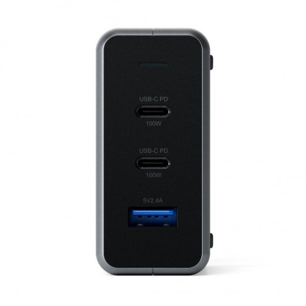 Satechi 100W GaN PD -matkalaturi kahdella USB-C- ja USB-A-portilla