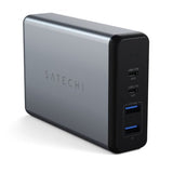 Satechi 108 W PD matkalaturi kahdella USB-C- ja USB-A-ulostulolla, harmaa