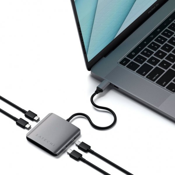Satechi Aluminum 4-porttinen USB-C-keskitin