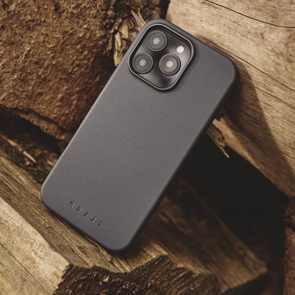 Mujjo iPhone 16 Pro -kuori Maiz Case Steel Blue