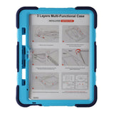iPad 11 (A16)/iPad 10.9 (10. sukupolvi) Kuori jalustalla ja Käsihihnalla Sininen