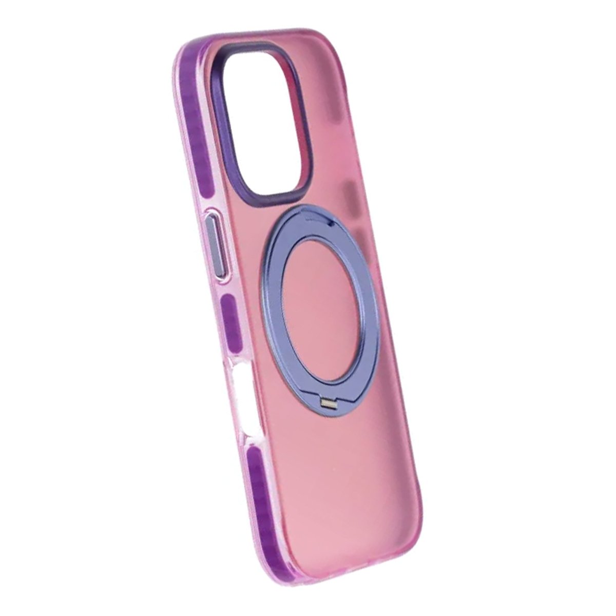 iPhone 16 Pro Kuori kääntyvällä jalustalla Vaaleanpunainen Violetti
