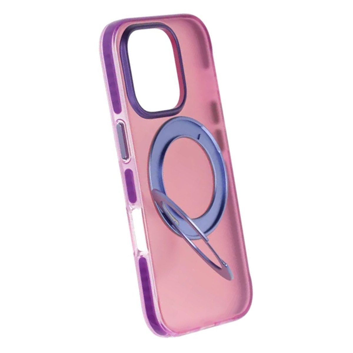 iPhone 16 Pro Kuori kääntyvällä jalustalla Vaaleanpunainen Violetti