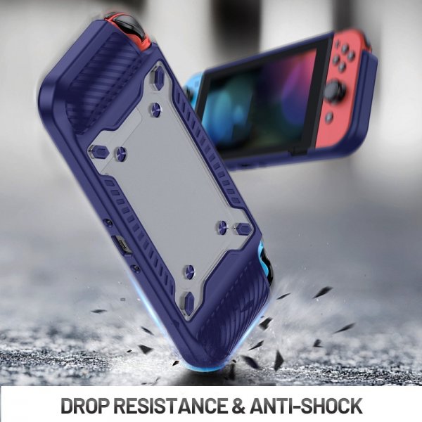 Iskunkestävä kuori Nintendo Switch OLEDille, sininen