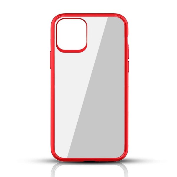 iPhone 11 Pro Max Kuori Iskunkestävä TPU Punainen Läpinäkyvä