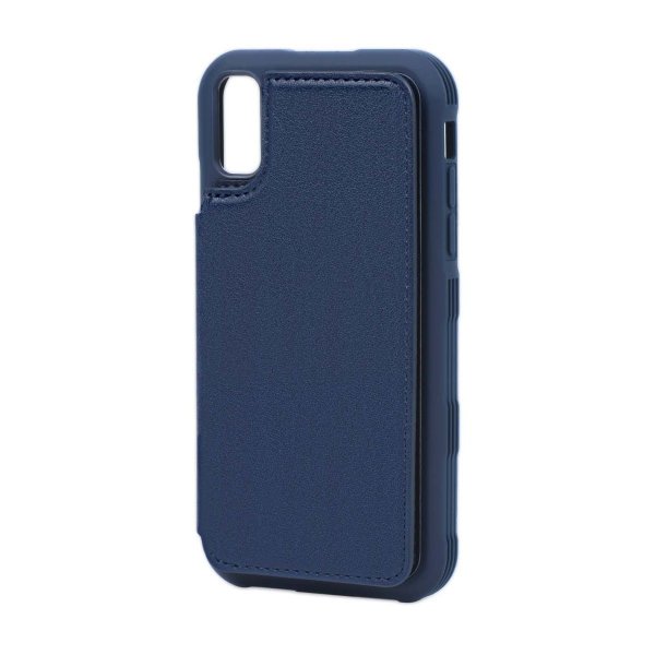 iPhone Xr Kuori Taitettava Korttipidike Sininen