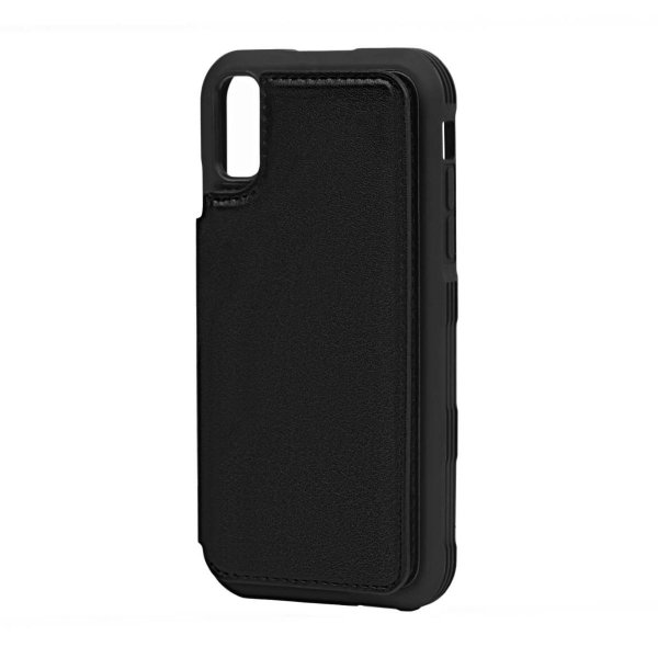 iPhone Xs Max Kuori Korttipaikalla Iskunkestävä Musta