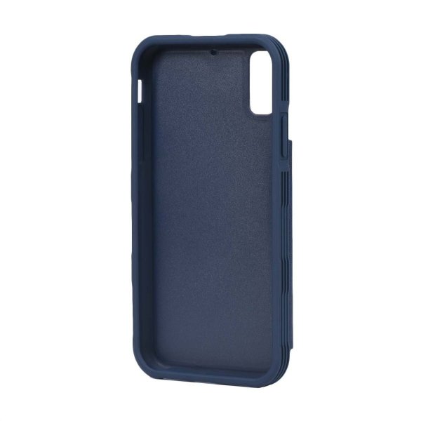 iPhone X/iPhone Xs -kuori taitettavalla korttipaikalla, sininen