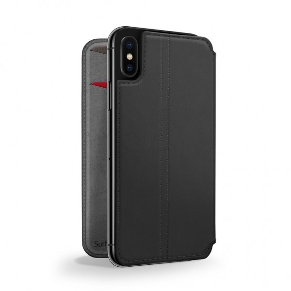 Twelve South iPhone XS -suojakuori SurfacePad, musta
