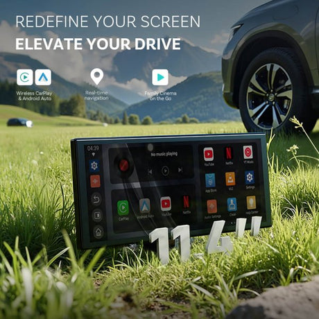 Ottocast ScreenFlow Kannettava Infotainment-näyttö autoon CarPlay/Android Auto