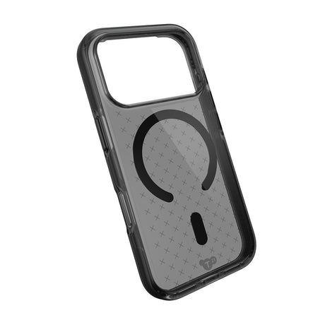 Tech21 iPhone 17 Pro/iPhone 18 Pro -kuori EvoCheck MagSafe Smokey Musta