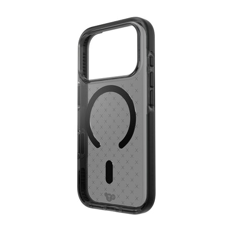 Tech21 iPhone 17 Pro/iPhone 18 Pro -kuori EvoCheck MagSafe Smokey Musta
