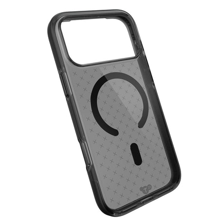 Tech21 iPhone 17 Pro Max/iPhone 18 Pro Max -kuori EvoCheck MagSafe Smokey Musta