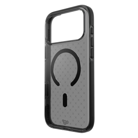 Tech21 iPhone 17 Pro Max/iPhone 18 Pro Max -kuori EvoCheck MagSafe Smokey Musta