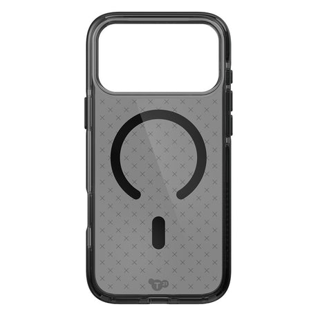 Tech21 iPhone 17 Pro Max/iPhone 18 Pro Max -kuori EvoCheck MagSafe Smokey Musta