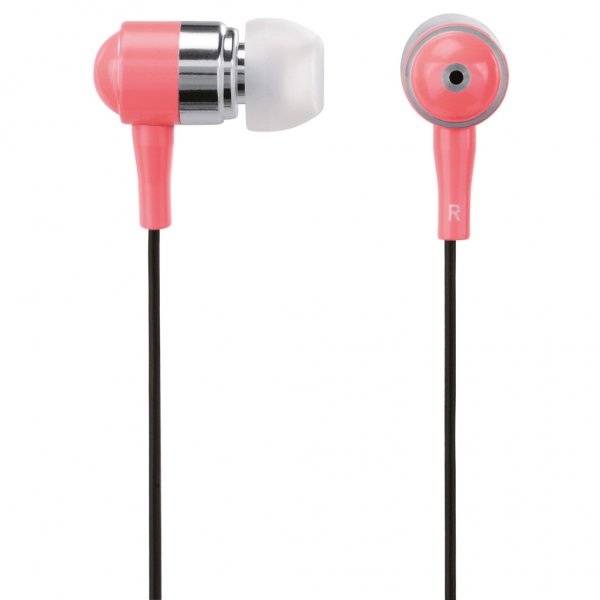 Hama Langalliset Shiny In-Ear -kuulokkeet, hopea/vaaleanpunainen