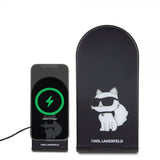 Karl Lagerfeld Langaton laturi Magnetic Desk Charger Choupette MagSafe Musta
