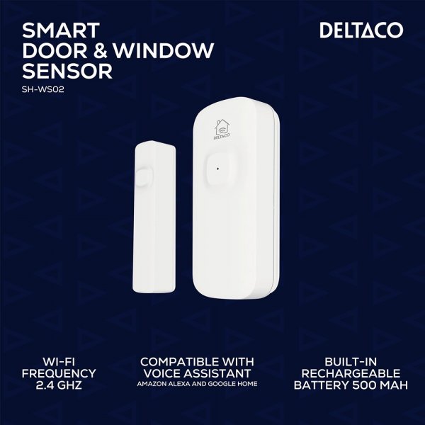 Deltaco Smart Home Langaton Magneettianturi WiFi
