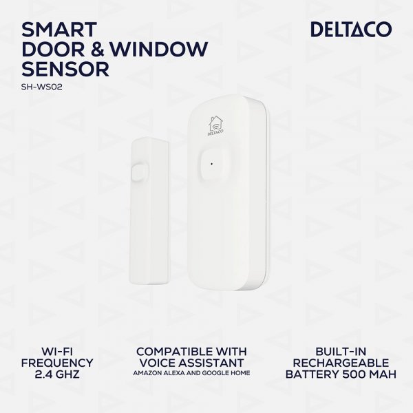 Deltaco Smart Home Langaton Magneettianturi WiFi