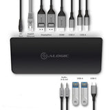 ALOGIC USB-C ja USB 3.0 Kolmoisnäyttö Telakka 4K & 80W virtalähde  