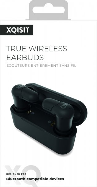 Xqisit True Wireless -nappikuulokkeet, Compact, musta