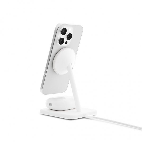 Twelve South Langaton Laturi HiRise 2 Deluxe Qi2 MagSafe Valkoinen