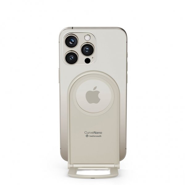 Twelve South Curve Nano MagSafe-mobiiliteline, hiekanvärinen