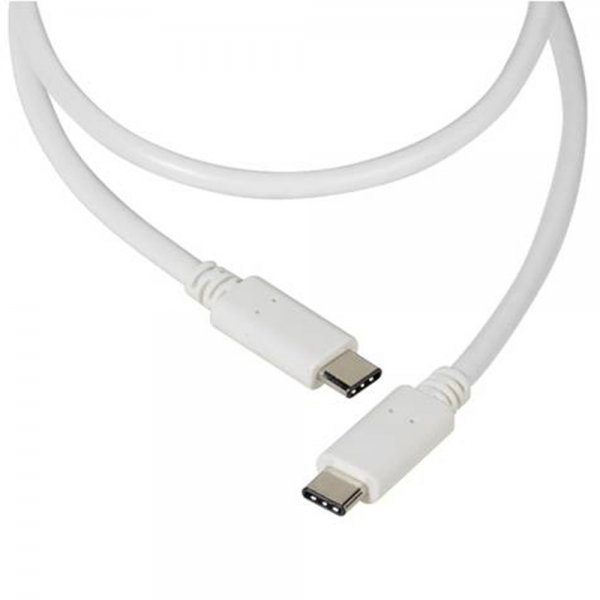 Vivanco Type C–Type C -kaapeli, 1,2 m, valkoinen