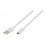 Vivanco Type C–USB 2.0 -kaapeli 1,2 m valkoinen