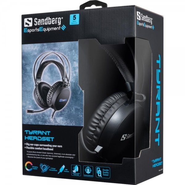 Sandberg Tyrant Gaming -kuulokemikrofoni USB 7.1