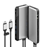 ALOGIC Dual USB-C Super Hub 10-in-1 Hub Dual HDMI 4K@60Hz Avaruusharmaa