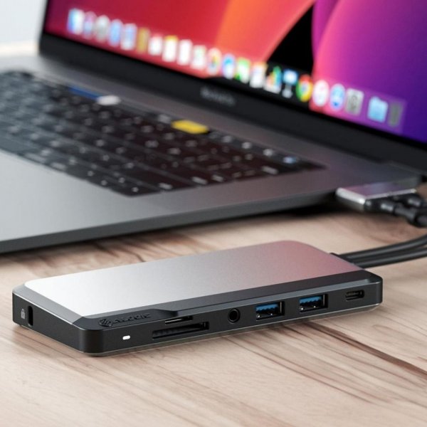 ALOGIC Dual USB-C Super Hub 10-in-1 Hub Dual HDMI 4K@60Hz Avaruusharmaa