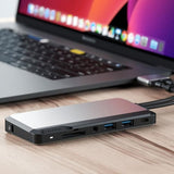 ALOGIC Dual USB-C Super Hub 10-in-1 Hub Dual HDMI 4K@60Hz Avaruusharmaa