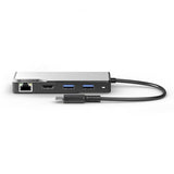 ALOGIC USB-C Fusion ALPHA 5-in-1-keskitin HDMI:llä, USB:llä, Ethernetillä ja PD Space Gray  