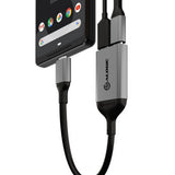 ALOGIC Ultra USB-C/USB-C-urosliitin ja äänilähtö 10 cm  