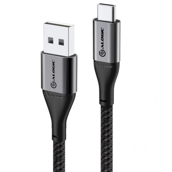ALOGIC Ultra USB-A/USB-C kaapeli 3A/480Mbps 30 cm Avaruusharmaa