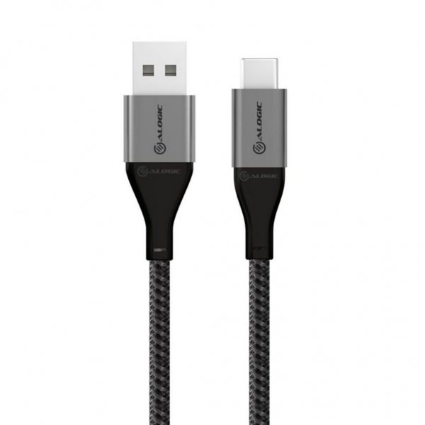 ALOGIC Ultra USB-A/USB-C kaapeli 3A/480Mbps 30 cm Avaruusharmaa