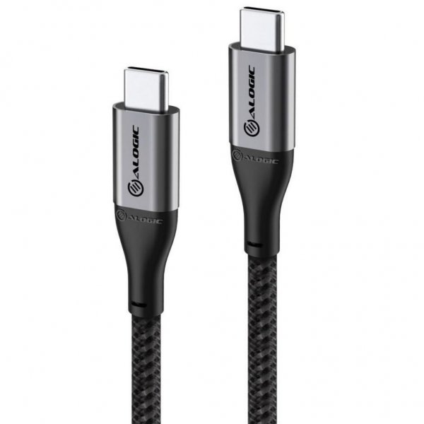 ALOGIC Ultra USB-C/USB-C-kaapeli 5A/480Mbps 1,5 metriä Rymdgrå  
