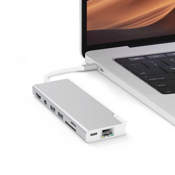 ALOGIC Ultra USB-C Dock PLUS - HDMI. MDP. USB. Ethernet. muistikortinlukija ja 100W PD Hopea