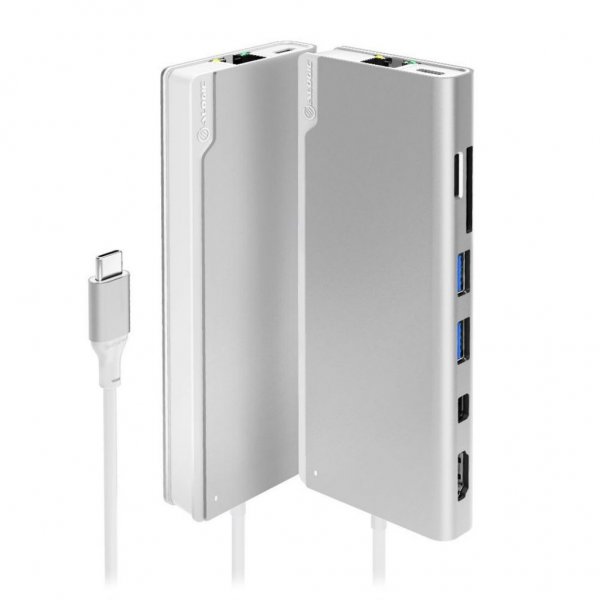 ALOGIC Ultra USB-C Dock PLUS - HDMI. MDP. USB. Ethernet. muistikortinlukija ja 100W PD Hopea