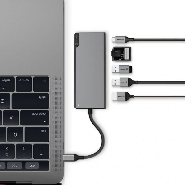 ALOGIC Ultra USB-C Dock UNI - HDMI. USB. SD-kortti 100W PD Avaruusharmaa