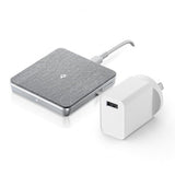 ALOGIC Langaton laturi Qi-lataus 10W - USB-A/USB-C kaapelilla Hopea