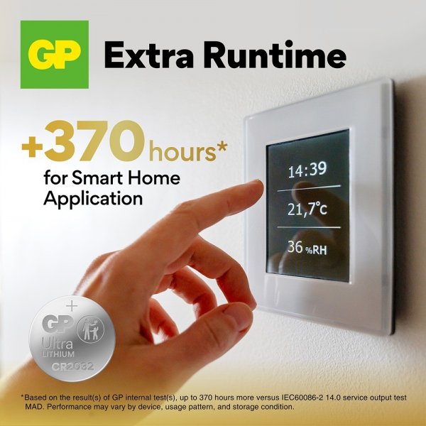 GP Ultra Lithium Nappiparisto CR2032 4 kpl:n pakkaus